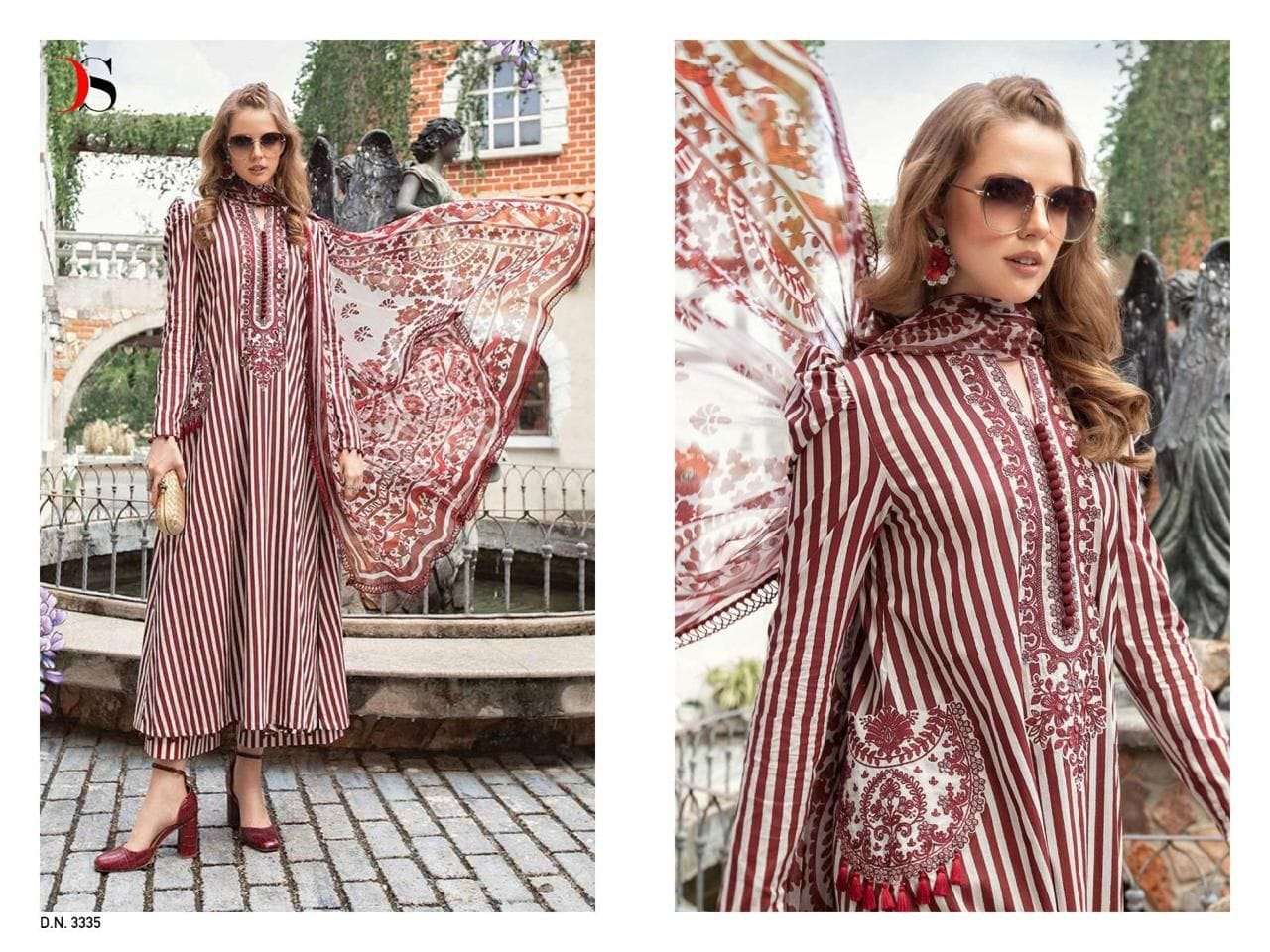 Mariab Mprint Spring Summer 23-3 by DEEPSY SUITS* Design No.: 3335 & 3338 